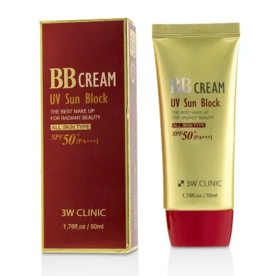3W Clinic UV Sun Block BB Cream SPF50 PA+++ (all Skin Type)